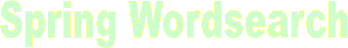 Spring Wordsearch